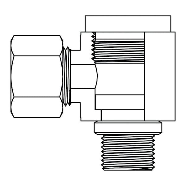 Hydraulic Fitting-Metric CompressionL18(26X1.5)-08BSPP BANJO 90-THROT FREE